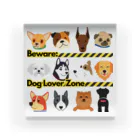 BarkingBeatsのBeware: Dog Lover Zone Acrylic Block