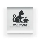  cat Holmesのdaily life at home Acrylic Block