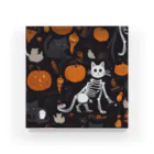 ToToMoの【ハロウィン】スケルトンキャット Acrylic Block