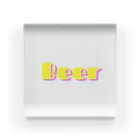 BEERのビール_POP(白) アクリルブロック