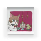 猫のきぬくんのお店の素敵な夜 Acrylic Block