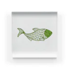 mumusの魚　green Acrylic Block