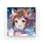 Happy Hub"（ハッピー・ハブ）の猫ギャル振り袖 Acrylic Block