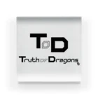 中日ドラゴンズ公式YouTubeチャンネル グッズショップの【NEW】Truth of Dragons2023 ロゴ黒小物グッズ アクリルブロック