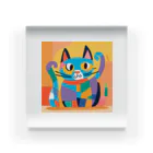 IKA_0120のカラフルな猫 Acrylic Block