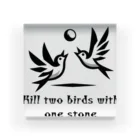 &AIの一石二鳥(Kill two birds with one stone) Acrylic Block