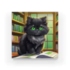 yoiyononakaの図書室の黒猫02 アクリルブロック