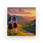 卯月なのかのTwilight Countryside Journey  〜黄昏に包まれる故郷の旅〜　No.5「染まるぼくらの通学路」 Acrylic Block