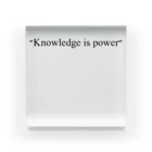 xxIPPOxxの"Knowledge is power" アクリルブロック