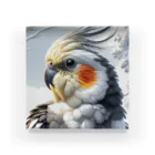 Round-BirdsのRound-Birds Parakeet with background.ver Acrylic Block