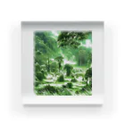 グリーンハーモニーの豊かな緑の風景 Acrylic Block
