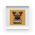 Urban pawsのパグチワワ「Paws of Power」 Acrylic Block