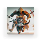 andanteのわくわくshopの猫と侍 Acrylic Block