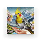 Paonのズーのオカメインコと山景色 Acrylic Block