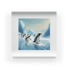 Toppogidaikonの競争するペンギン達 Acrylic Block