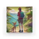 にこにこアニマルズ🐶のチワワと夕焼け散歩 Acrylic Block