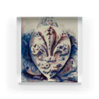 Akiyoのフィレンツェ画房 のユリの紋章・フィレンツェのシンボル水彩 アクリルブロック