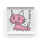 ぴりたぁのグッズ販売場のとてもかわいい猫 Acrylic Block