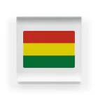 お絵かき屋さんのボリビアの国旗 アクリルブロック