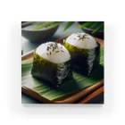 日本の風景 COOL JAPANの日本の風景:お母さんの味''おにぎり" "おむすび''、Japanese scenery: Mom's taste rice balls "Onigri" "Omusubi" アクリルブロック