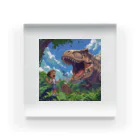 AQUAMETAVERSEの恐竜と少年　なでしこ1478 Acrylic Block