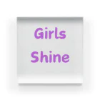 あい・まい・みぃのGirls Shine-女性が輝くことを表す言葉 アクリルブロック