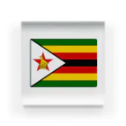 お絵かき屋さんのジンバブエの国旗 アクリルブロック