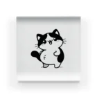 ゆるねこshopのお腹のでてる猫19 Acrylic Block