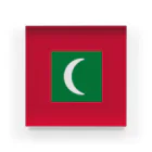 お絵かき屋さんのモルディブの国旗 アクリルブロック