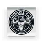 MUSCLE CAT 🐈🐈‍⬛のMUSCLE CAT ハチワレ アクリルブロック