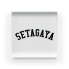 せたが屋さんの世田谷Tシャツ　ブラックロゴ(setagaya item) アクリルブロック