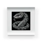 Bonmaru☆ぼんまるのモノクロ蛇のタペストリー Acrylic Block