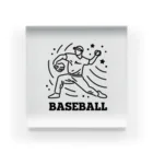 nndesignのBASEBALL LEFT PITCHER Acrylic Block