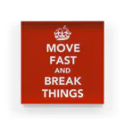 motchangのmove fast and break things アクリルブロック