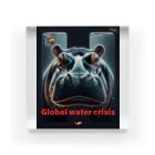 NaturalCanvasのhippo  * Global water crisis アクリルブロック