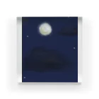 Hanabiのアトリエのある秋の月夜 Acrylic Block