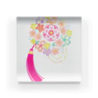 和の色彩 -wa_no_iroiro-の花かんざし02 Acrylic Block