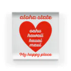 mahaloa968のaloha state (ハート) アクリルブロック