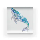 切り絵作家カジタミキのクジラの切り絵 Acrylic Block