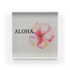 Anela's  shop．のALOHA!ハイビスカス アクリルブロック