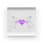 とけるのwithout you (white) Acrylic Block