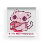 影屋のI love Strawberry jam. アクリルブロック