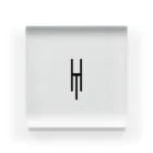 Tsubasa Hayashi Suzuri ShopのTsubara Hayashi Official Logo 【White】 アクリルブロック