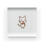 白ねこグループアンテナSHOPの白ねこ公式キャラクター Acrylic Block