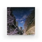 古春一生(Koharu Issey)の桜降る川空へ。 Acrylic Block