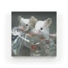 mahiruのLittle mice rides a glass bird Acrylic Block