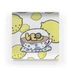 N子の絵日記の私はレモンティーが大好きです！(レモンシャワー) アクリルブロック