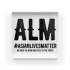 SANKAKU DESIGN STOREのAsian Lives Matter。 黒 アクリルブロック