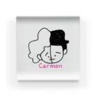 お笑い芸人　モダンタイムス公式グッズのカルメンちゃん Acrylic Block
