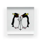 ハマジ ペンギン雑貨の漫才ペンギン(イワトビ) アクリルブロック